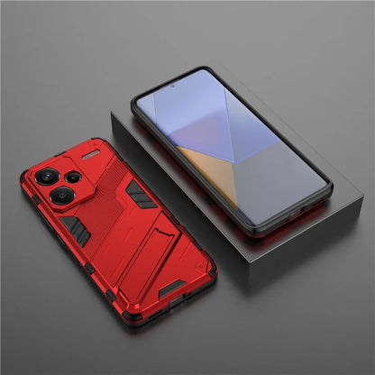 For Xiaomi Redmi Note 13 Pro+ 5G Case Anti-Scratch Kickstand PC+TPU Phone Cover