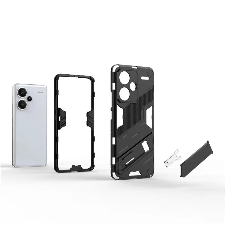 For Xiaomi Redmi Note 13 Pro+ 5G Case Anti-Scratch Kickstand PC+TPU Phone Cover