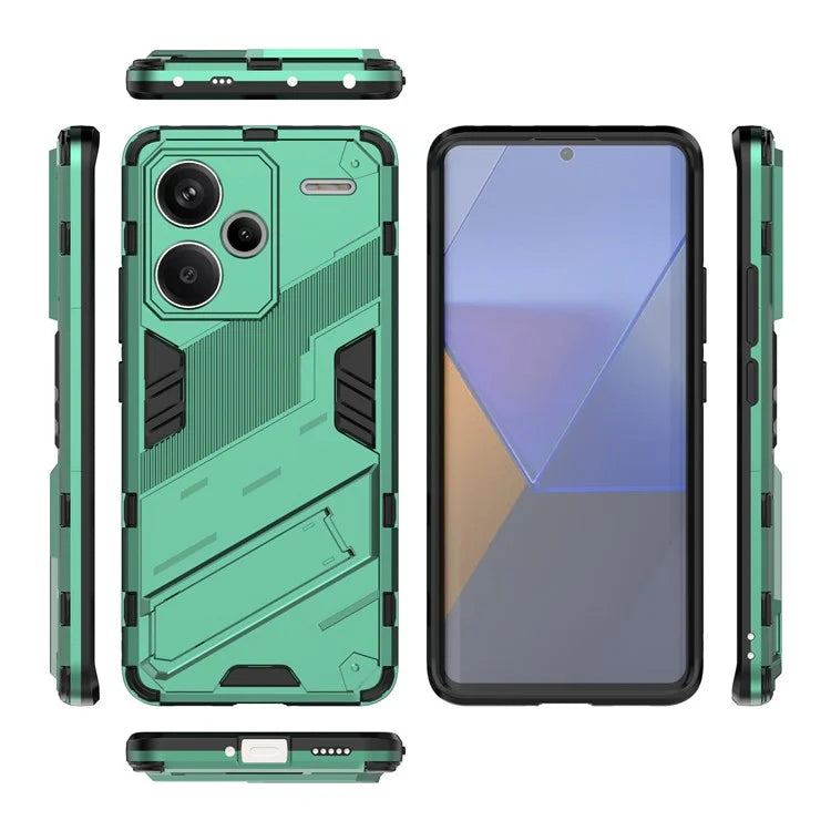 For Xiaomi Redmi Note 13 Pro+ 5G Case Anti-Scratch Kickstand PC+TPU Phone Cover