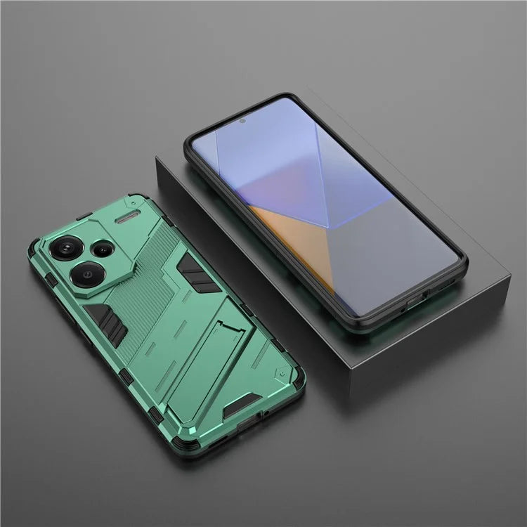 For Xiaomi Redmi Note 13 Pro+ 5G Case Anti-Scratch Kickstand PC+TPU Phone Cover