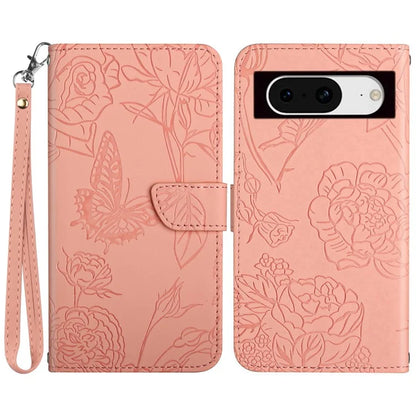 HT03 For Google Pixel 8a Cover Leather Stand Phone Wallet Case with Wrist Strap