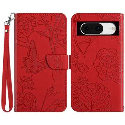 HT03 For Google Pixel 8a Cover Leather Stand Phone Wallet Case with Wrist Strap