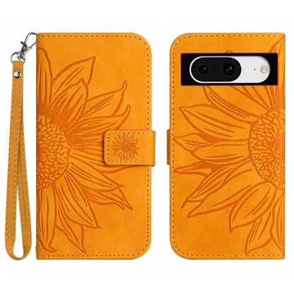 HT04 For Google Pixel 8a Cover PU Leather Stand Phone Wallet Case with Wrist Strap
