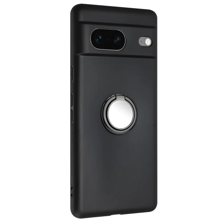 For Google Pixel 8a Case Fall Proof Matte TPU Phone Cover Ring Kickstand Shell