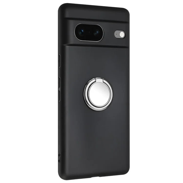 For Google Pixel 8a Case Fall Proof Matte TPU Phone Cover Ring Kickstand Shell