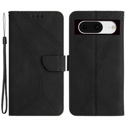 HT05 For Google Pixel 8a Case Imprinted Folio Flip PU Leather Phone Cover