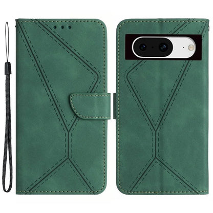 HT05 For Google Pixel 8a Case Imprinted Folio Flip PU Leather Phone Cover