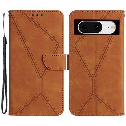 HT05 For Google Pixel 8a Case Imprinted Folio Flip PU Leather Phone Cover