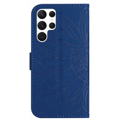 HT04 For Samsung Galaxy S24 Ultra Cover PU Leather Phone Case with Wrist Strap
