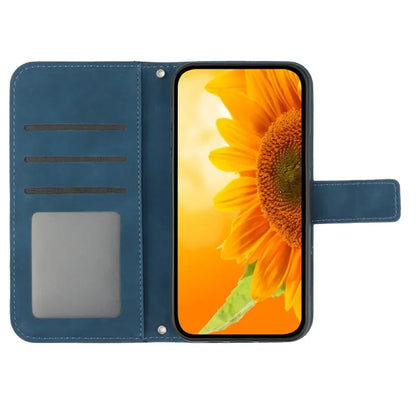HT04 For Samsung Galaxy S24 Ultra Cover PU Leather Phone Case with Wrist Strap