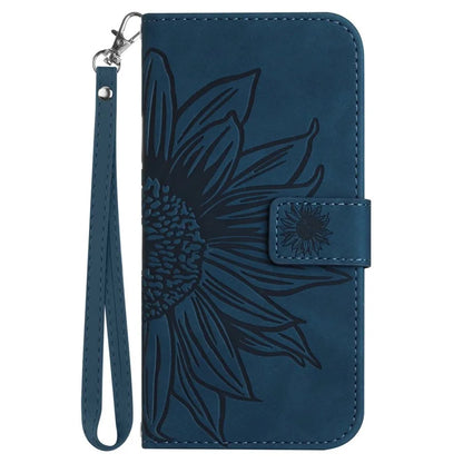 HT04 For Samsung Galaxy S24 Ultra Cover PU Leather Phone Case with Wrist Strap