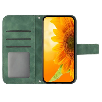 HT04 For Samsung Galaxy S24 Ultra Cover PU Leather Phone Case with Wrist Strap