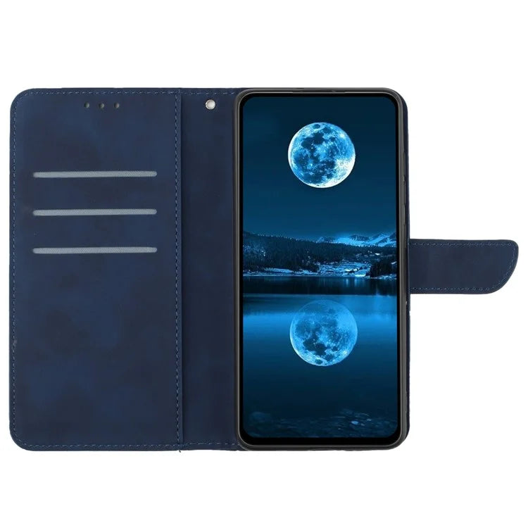 HT05 For Samsung Galaxy S24 Ultra Case Imprinted PU Leather Viewing Stand Phone Cover