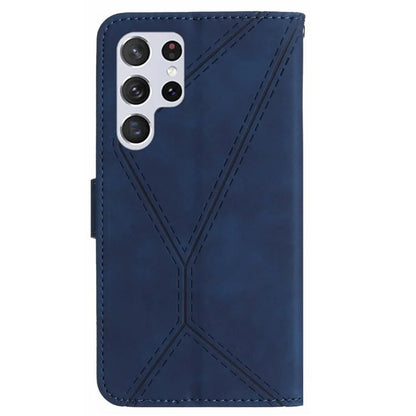 HT05 For Samsung Galaxy S24 Ultra Case Imprinted PU Leather Viewing Stand Phone Cover