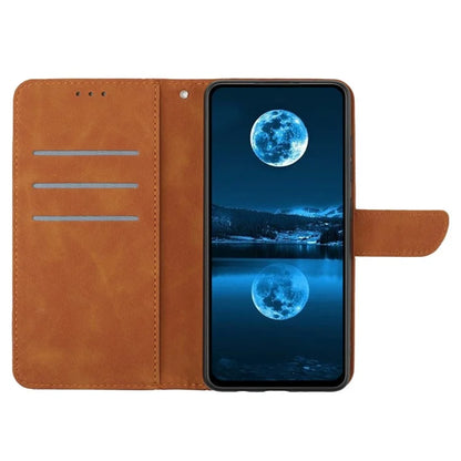 HT05 For Samsung Galaxy S24 Ultra Case Imprinted PU Leather Viewing Stand Phone Cover