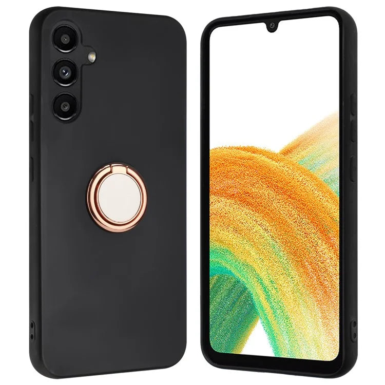 For Samsung Galaxy A15 4G Case TPU Phone Cover with Ring Kickstand