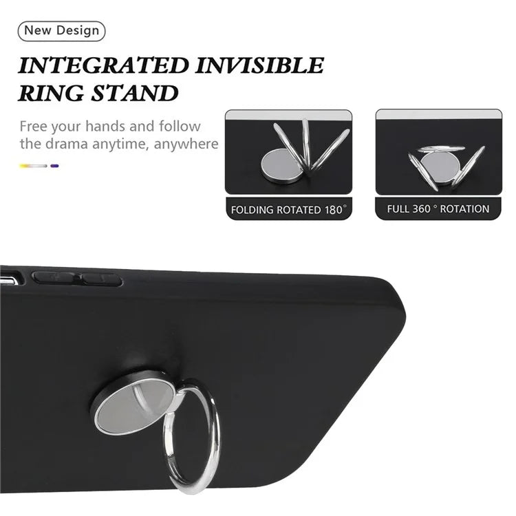 For Samsung Galaxy A15 4G Case TPU Phone Cover with Ring Kickstand