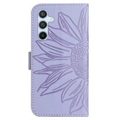 HT04 For Samsung Galaxy S24 Cover Drop Proof PU Leather Phone Case with Wrist Strap