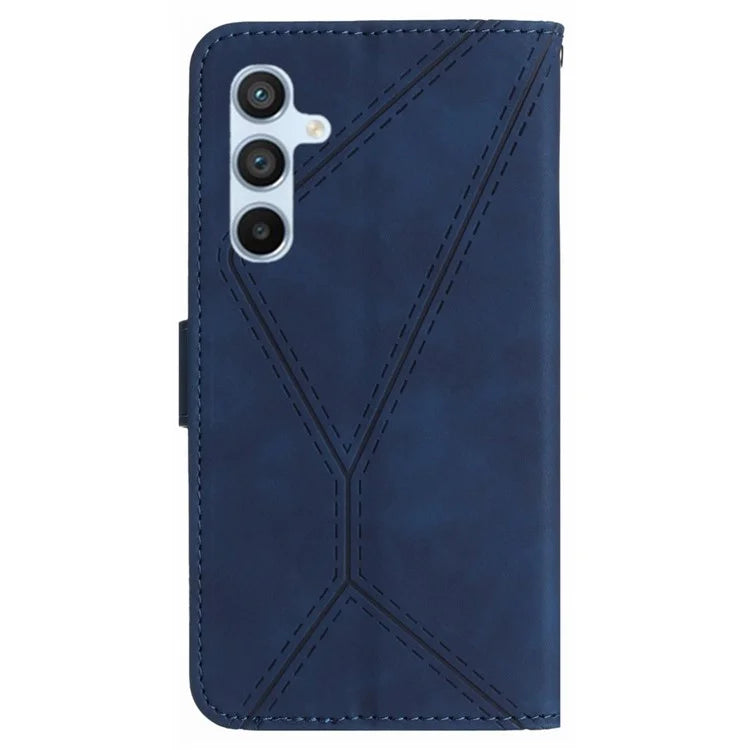 HT05 For Samsung Galaxy S24 Case Shock Absorbing Imprinted PU Leather Phone Cover