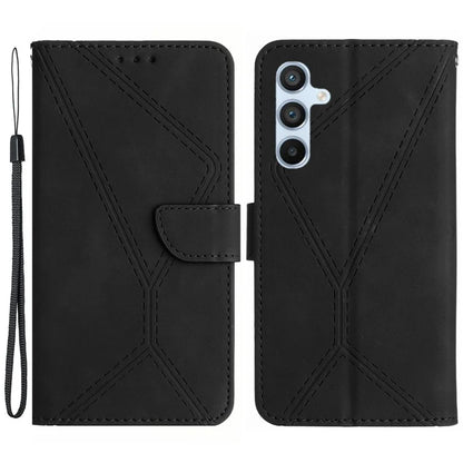 HT05 For Samsung Galaxy S24 Case Shock Absorbing Imprinted PU Leather Phone Cover