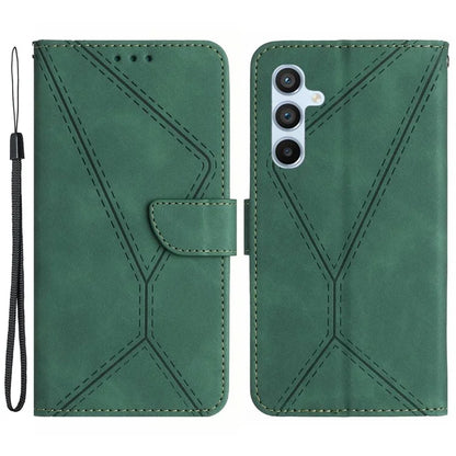 HT05 For Samsung Galaxy S24 Case Shock Absorbing Imprinted PU Leather Phone Cover