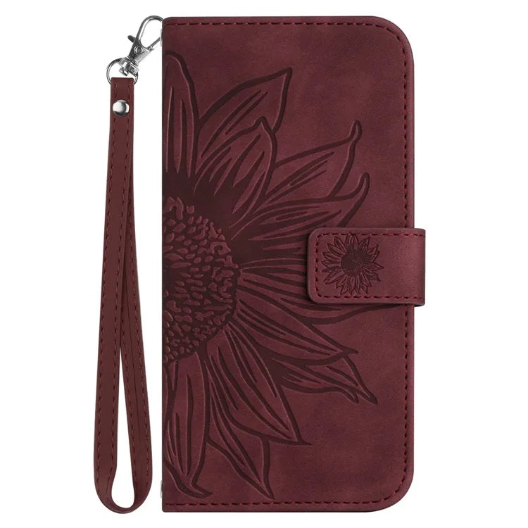 HT04 For Samsung Galaxy S24+ Cover Scratch Resistant PU Leather Phone Case