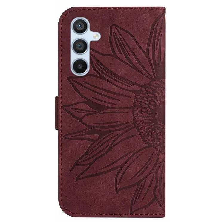 HT04 For Samsung Galaxy S24+ Cover Scratch Resistant PU Leather Phone Case