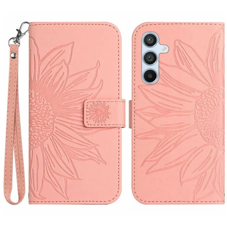 HT04 For Samsung Galaxy S24+ Cover Scratch Resistant PU Leather Phone Case