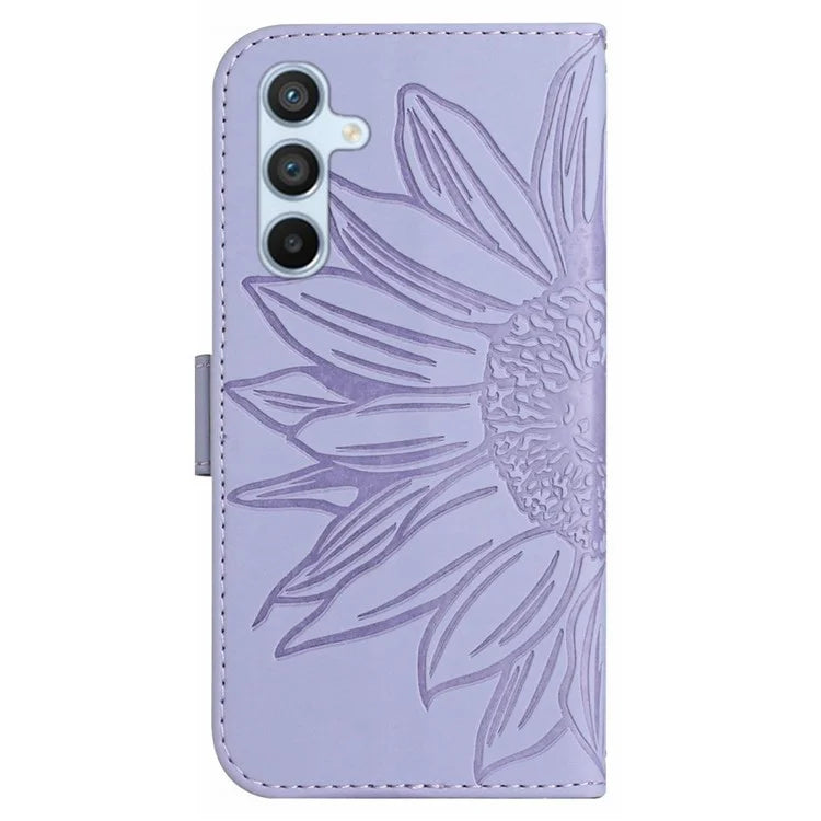 HT04 For Samsung Galaxy S24+ Cover Scratch Resistant PU Leather Phone Case