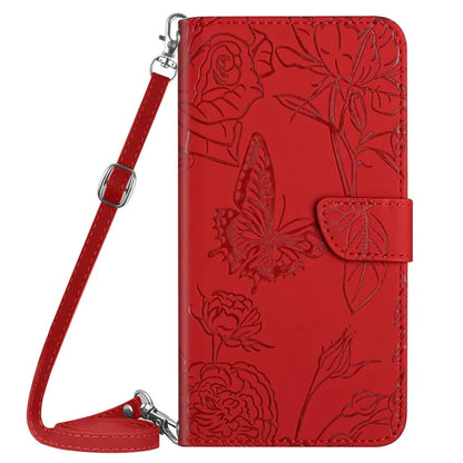 HT03 For Samsung Galaxy A15 4G Case Imprinted Leather Protective Phone Cover with Long Strap