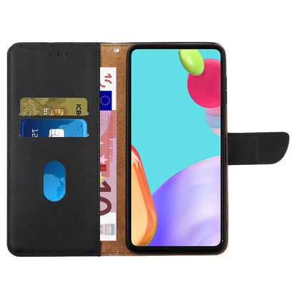 HT02 For Samsung Galaxy A15 4G Case Wallet Genuine Cow Leather Phone Cover