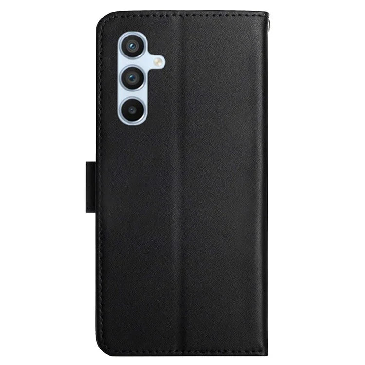 HT02 For Samsung Galaxy A15 4G Case Wallet Genuine Cow Leather Phone Cover