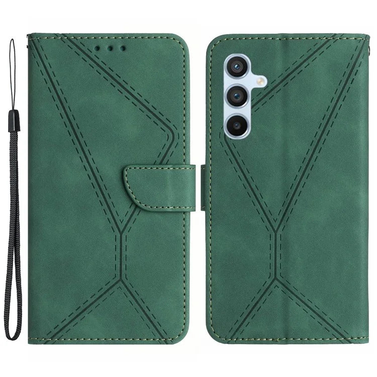 HT05 For Samsung Galaxy S24+ Case Skin-touch Wallet Leather Phone Cover