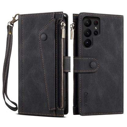 ESEBLE Star Series For Samsung Galaxy S24 Ultra Case Anti-drop Wallet Leather Phone Cover