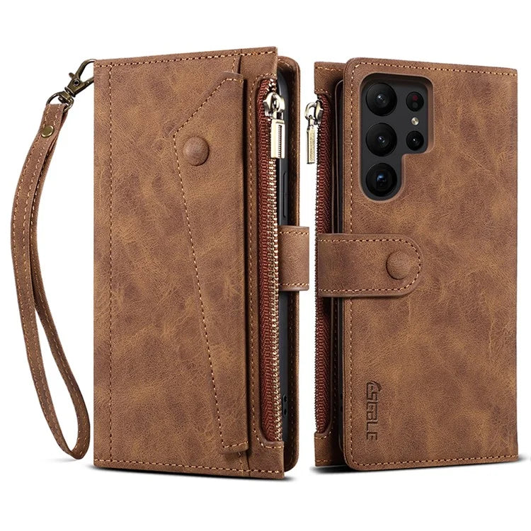 ESEBLE Star Series For Samsung Galaxy S24 Ultra Case Anti-drop Wallet Leather Phone Cover