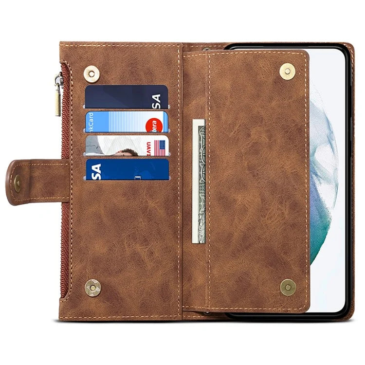 ESEBLE Star Series For Samsung Galaxy S24 Ultra Case Anti-drop Wallet Leather Phone Cover