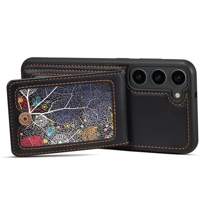 For Samsung Galaxy S24 Case Pattern Printed Card Holder Leather+TPU Phone Cover