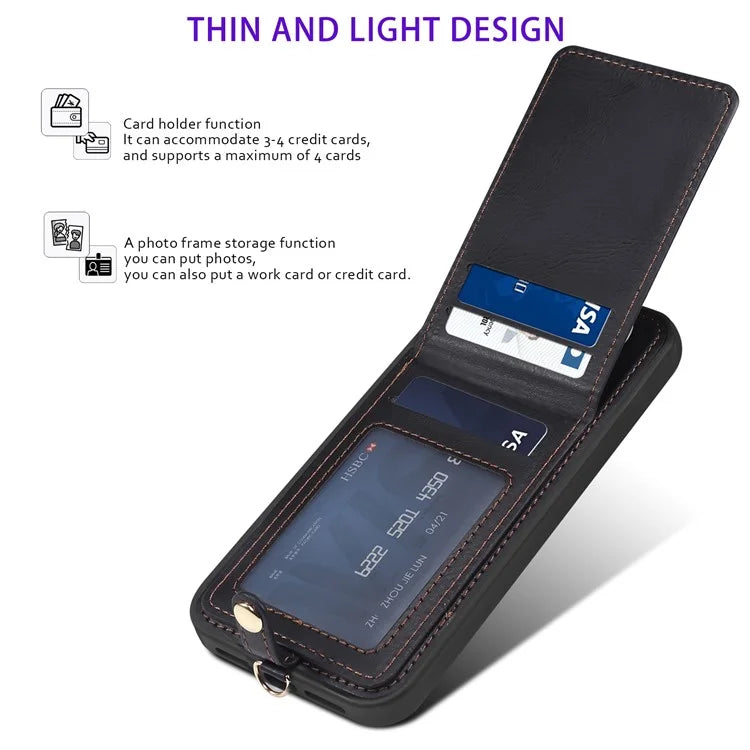 For Samsung Galaxy S24 Case Pattern Printed Card Holder Leather+TPU Phone Cover