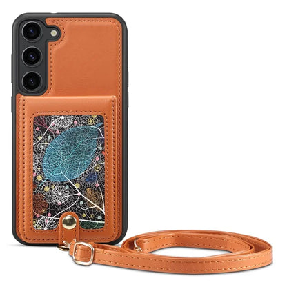 For Samsung Galaxy S24 Case Pattern Printed Card Holder Leather+TPU Phone Cover