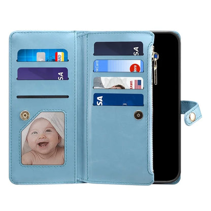ESEBLE Galaxy Series For Samsung Galaxy S24 Case Zipper Pocket Wallet Leather Phone Cover