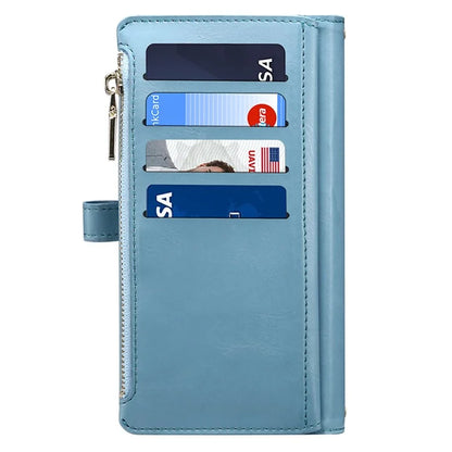 ESEBLE Galaxy Series For Samsung Galaxy S24 Case Zipper Pocket Wallet Leather Phone Cover
