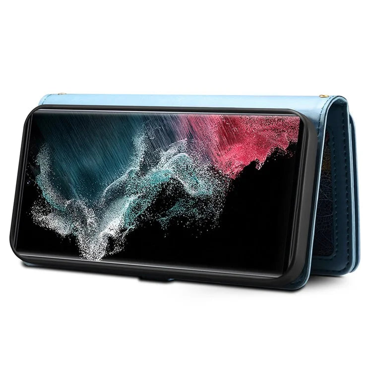 ESEBLE Galaxy Series For Samsung Galaxy S24 Ultra Cover RFID Blocking Leather Phone Stand Case