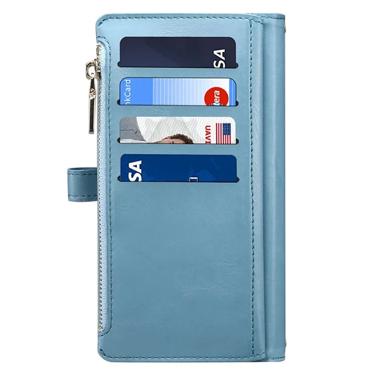 ESEBLE Galaxy Series For Samsung Galaxy S24 Ultra Cover RFID Blocking Leather Phone Stand Case