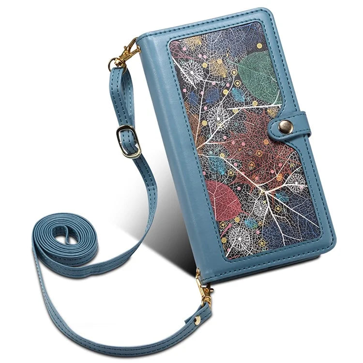 ESEBLE Galaxy Series For Samsung Galaxy S24 Ultra Cover RFID Blocking Leather Phone Stand Case