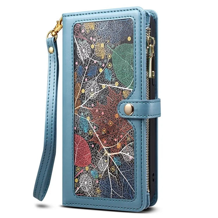 ESEBLE Galaxy Series For Samsung Galaxy S24 Ultra Cover RFID Blocking Leather Phone Stand Case