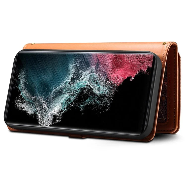 ESEBLE Galaxy Series For Samsung Galaxy S24 Ultra Cover RFID Blocking Leather Phone Stand Case