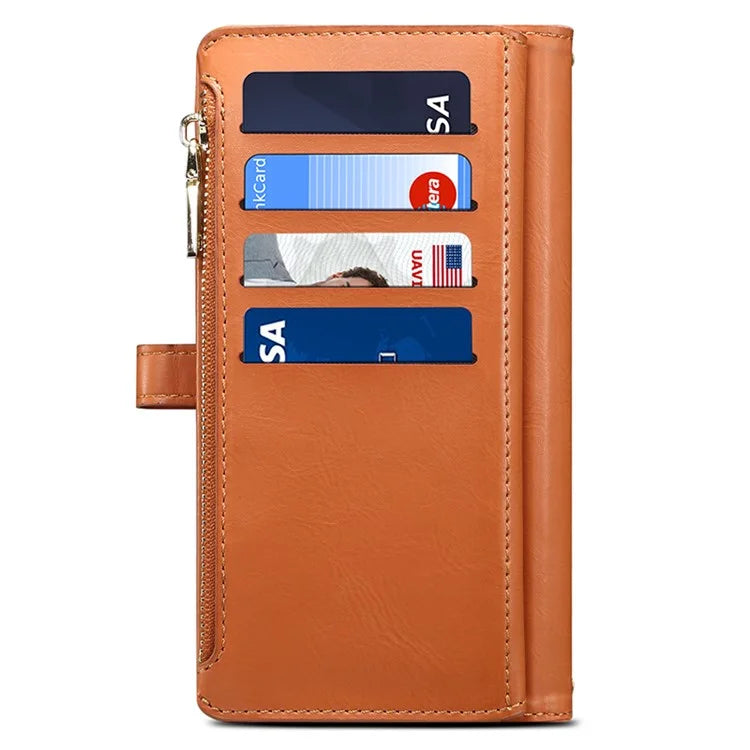ESEBLE Galaxy Series For Samsung Galaxy S24 Ultra Cover RFID Blocking Leather Phone Stand Case