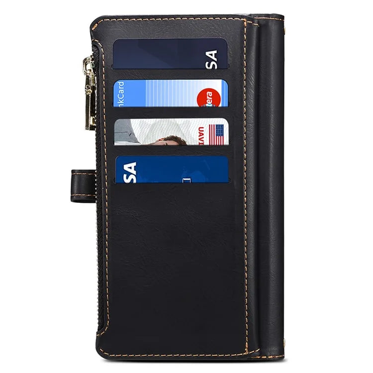 ESEBLE Galaxy Series For Samsung Galaxy S24 Ultra Cover RFID Blocking Leather Phone Stand Case
