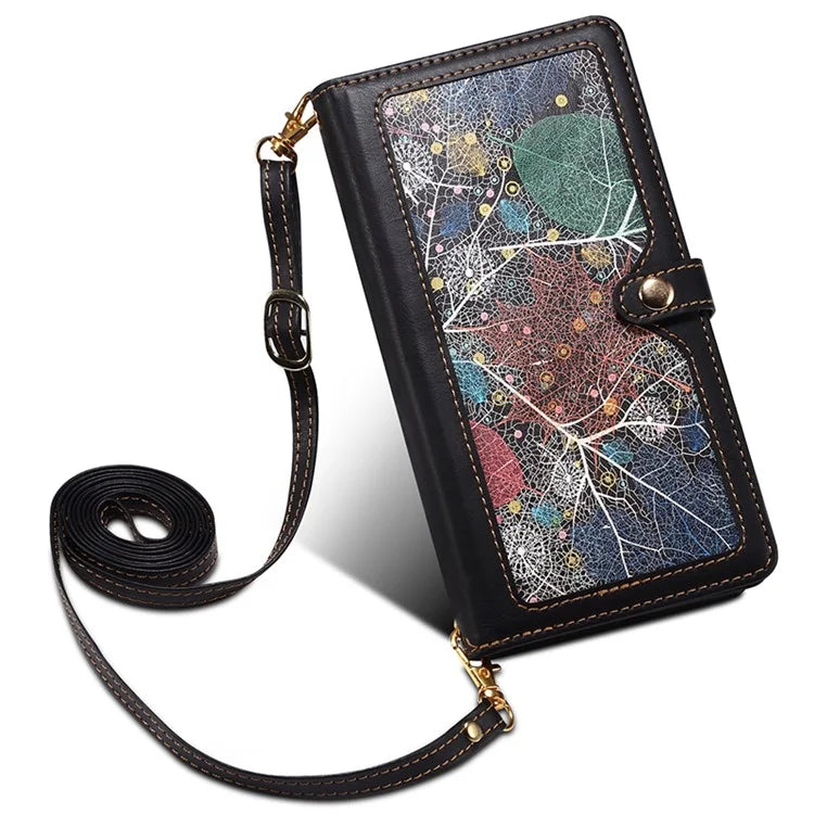 ESEBLE Galaxy Series For Samsung Galaxy S24 Ultra Cover RFID Blocking Leather Phone Stand Case