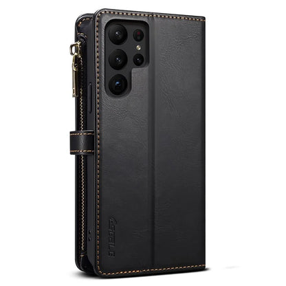 ESEBLE Galaxy Series For Samsung Galaxy S24 Ultra Cover RFID Blocking Leather Phone Stand Case